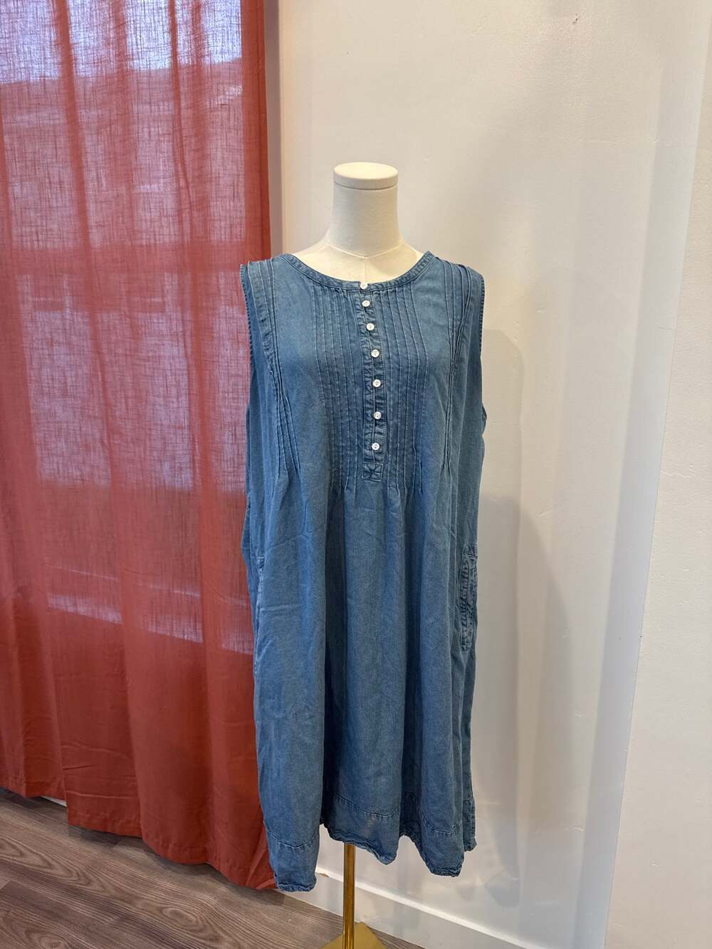 Coldwater Creek Tencel Denim Dress 90s Western Cowgirl Country
